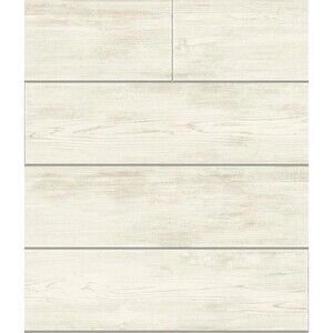 MAGNOLIA HOME Joanna Gaines Prepasted Wallpaper 56 sq ft Shiplap Warm Gray Cream